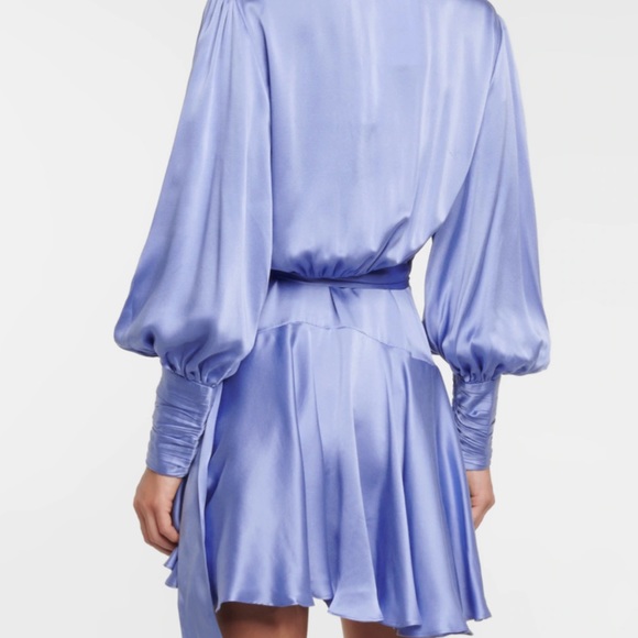Zimmerman blue silk wrap dress - Picture 3 of 7